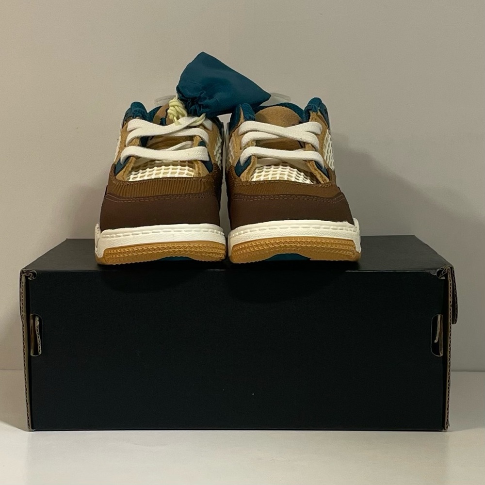 ❌SOLD❌[BRAND NEW] AIR JORDAN 4 RETRO CACAO WOW TODDLER SHOES SIZE 5C SNEAKERS 🥥 - Picture 9 of 15